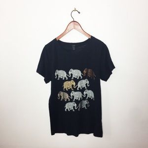 J. Crew Elephant with Gold T-Shirt